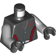 Plaatje in Gallery viewer laden, LEGO® los onderdeel Lijf met Motief Zwart 973pb0618c01