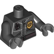 Plaatje in Gallery viewer laden, LEGO® los onderdeel Lijf met Motief Zwart 973pb0261c01