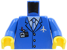 Plaatje in Gallery viewer laden, LEGO® los onderdeel Lijf met Motief Blauw 973pb0098c01