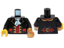 Plaatje in Gallery viewer laden, LEGO® los onderdeel Lijf met Motief Zwart 973pb0524c01