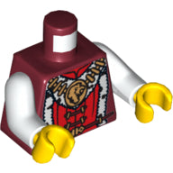 LEGO® los onderdeel Lijf met Motief Donkerrood 973pb0697c01