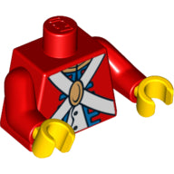 LEGO® los onderdeel Lijf met Motief Rood 973pb0527c01