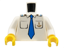 Plaatje in Gallery viewer laden, LEGO® los onderdeel Lijf met Motief Wit 973pb0434c01