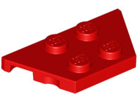 LEGO® los onderdeel Wig Plaat in kleur Rood 51739