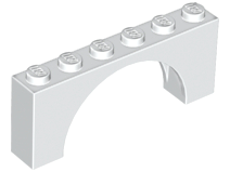 LEGO® los onderdeel Steen Boog in kleur Wit 12939