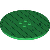 LEGO® los onderdeel Tegel Rond met Motief Groen 6177pb011
