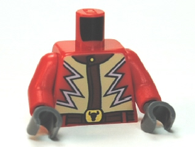 LEGO® los onderdeel Lijf met Motief Rood 973pb1383c01
