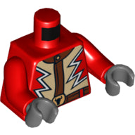 LEGO® los onderdeel Lijf met Motief Rood 973pb1383c01