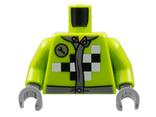 Plaatje in Gallery viewer laden, LEGO® los onderdeel Lijf met Motief Limoen 973pb1384c01