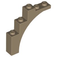 Plaatje in Gallery viewer laden, LEGO® los onderdeel Steen Boog Donker Geelbruin 76768