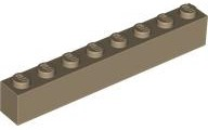Plaatje in Gallery viewer laden, LEGO® los onderdeel Steen in kleur Donker Geelbruin 3008