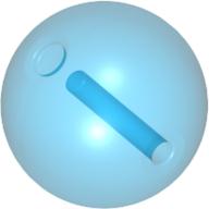 Plaatje in Gallery viewer laden, LEGO® los onderdeel Bal Doorschijnend Medium Blauw 54821