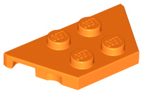 Plaatje in Gallery viewer laden, LEGO® los onderdeel Wig Plaat in kleur Oranje 51739