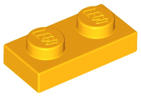 Plaatje in Gallery viewer laden, LEGO® los onderdeel Plaat Algemeen Helder Licht Oranje 3023