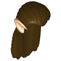 Plaatje in Gallery viewer laden, LEGO® los onderdeel Haar in kleur Donker Bruin 10055pb01