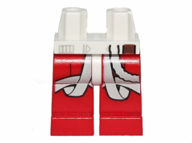 LEGO® los onderdeel Benen met Motief in kleur Wit 970c05pb05