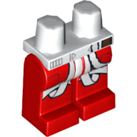 LEGO® los onderdeel Benen met Motief in kleur Wit 970c05pb05