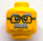 LEGO® los onderdeel Hoofd in kleur Geel 3626pb0924