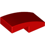 LEGO® los onderdeel Dakpan Gebogen in kleur Rood 11477