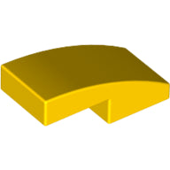 Plaatje in Gallery viewer laden, LEGO® los onderdeel Dakpan Gebogen in kleur Geel 11477