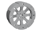 LEGO® los onderdeel Wiel in kleur Zilver 55817