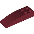 LEGO® los onderdeel Dakpan Gebogen in kleur Donkerrood 44126