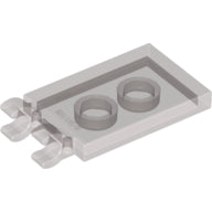 Plaatje in Gallery viewer laden, LEGO® los onderdeel Tegel Aangepast Doorzichtig Zwart 30350b