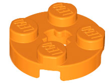 LEGO® los onderdeel Plaat Rond in kleur Oranje 4032
