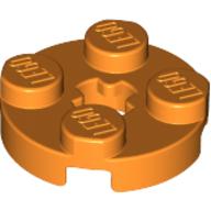 Plaatje in Gallery viewer laden, LEGO® los onderdeel Plaat Rond in kleur Oranje 4032
