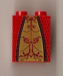 LEGO® los onderdeel Dakpan met Motief Rood 3678bpb021
