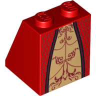 Plaatje in Gallery viewer laden, LEGO® los onderdeel Dakpan met Motief Rood 3678bpb021