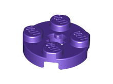 Plaatje in Gallery viewer laden, LEGO® los onderdeel Plaat Rond in kleur Donkerpaars 4032