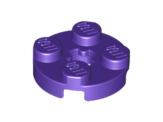LEGO® los onderdeel Plaat Rond in kleur Donkerpaars 4032