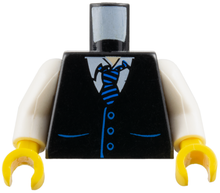 Plaatje in Gallery viewer laden, LEGO® los onderdeel Lijf met Motief Zwart 973pb0321c02