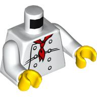 LEGO® los onderdeel Lijf met Motief in kleur Wit 973px4c01