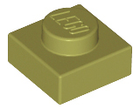 LEGO® los onderdeel Plaat Algemeen in kleur Olijfgroen 3024