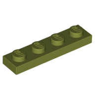 Plaatje in Gallery viewer laden, LEGO® los onderdeel Plaat Algemeen in kleur Olijfgroen 3710