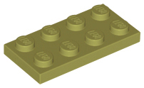 Plaatje in Gallery viewer laden, LEGO® los onderdeel Plaat Algemeen in kleur Olijfgroen 3020