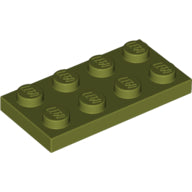 LEGO® los onderdeel Plaat Algemeen in kleur Olijfgroen 3020