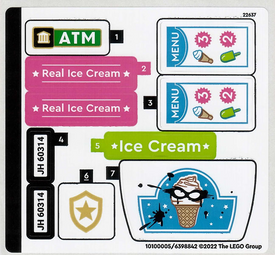 LEGO® stickervel set 60314-1 Ice Cream Truck Police Chase