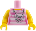 LEGO® los onderdeel Lijf met Motief Fel Roze 973pb1402c01