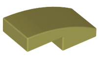 LEGO® los onderdeel Dakpan Gebogen in kleur Olijfgroen 11477