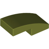 Plaatje in Gallery viewer laden, LEGO® los onderdeel Dakpan Gebogen in kleur Olijfgroen 11477
