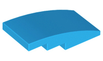 LEGO® los onderdeel Dakpan Gebogen Donker Azuurblauw 93606