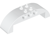 LEGO® los onderdeel Dakpan Gebogen in kleur Wit 11290