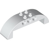 LEGO® los onderdeel Dakpan Gebogen in kleur Wit 11290