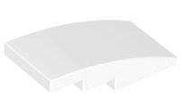 LEGO® los onderdeel Dakpan Gebogen in kleur Wit 93606