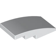 LEGO® los onderdeel Dakpan Gebogen in kleur Wit 93606