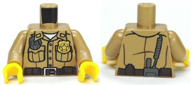 LEGO® Lijf met Motief Donker Geelbruin 973pb0985c01