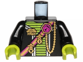 LEGO® los onderdeel Lijf met Motief Zwart 973pb0896c01